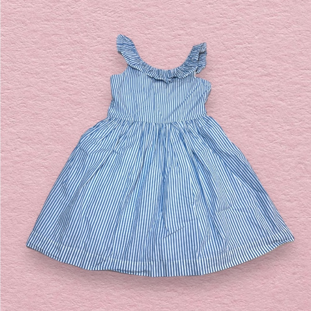 Crewcuts by J. Crew Striped Ruffle Collar Dress